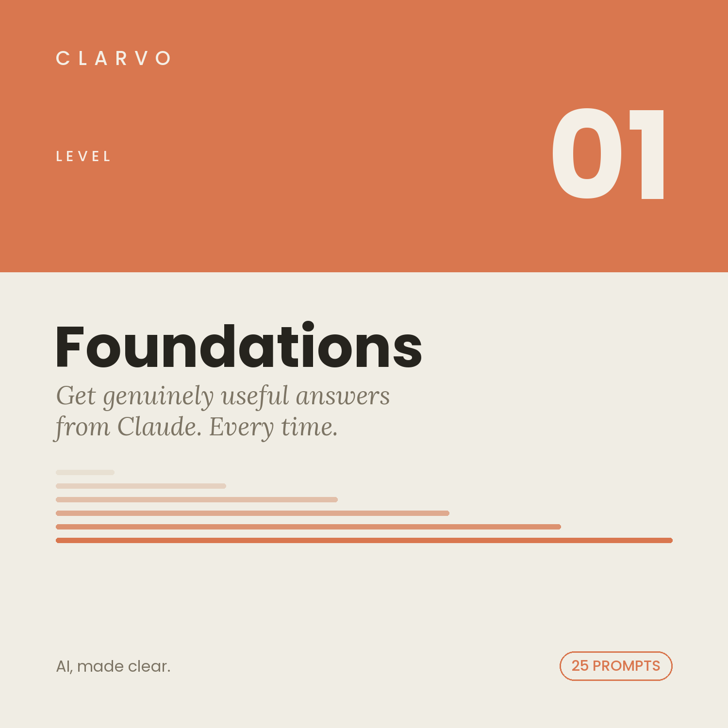 Foundations (Level 1) — Claude Prompt Pack for Beginners