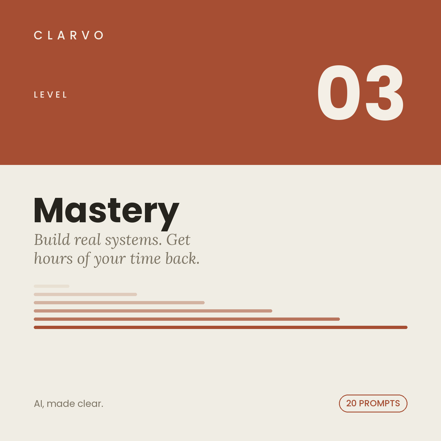 Mastery (Level 3) — Build Systems with Claude (Artifacts & Automation)