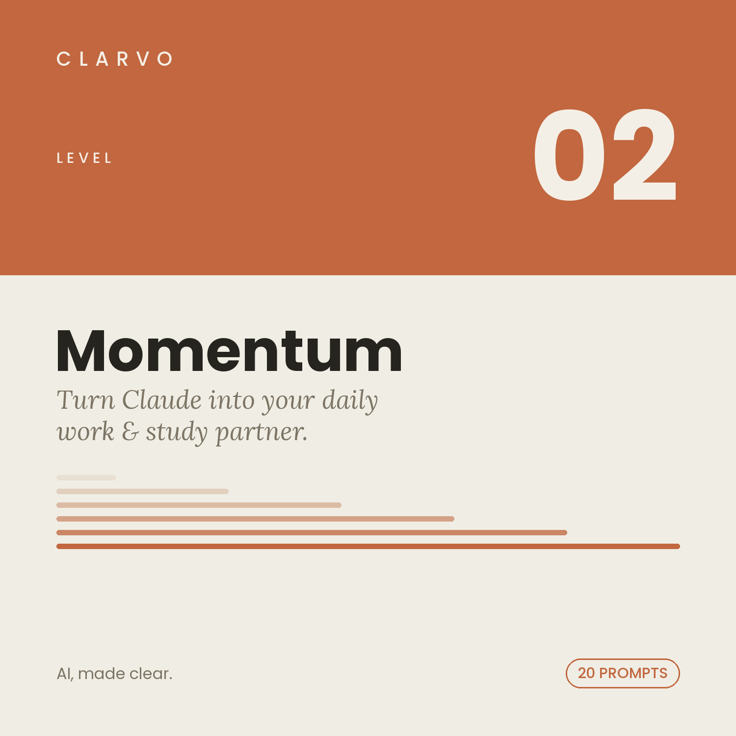 Momentum (Level 2) — Claude Workflows, Projects & Styles